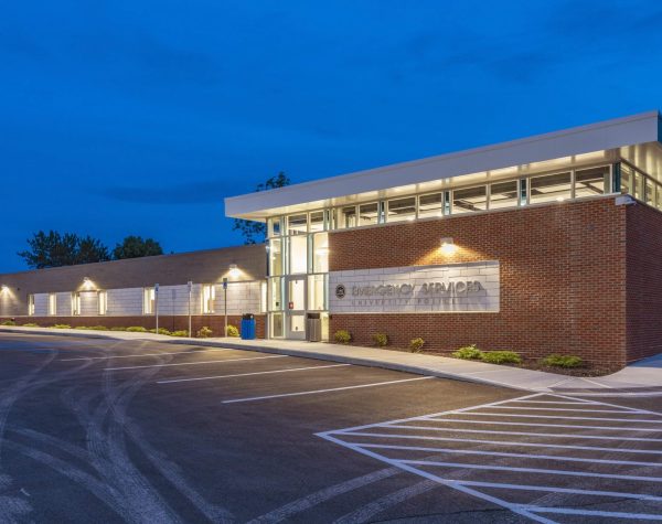 SUNY Oneonta ESB at dusk