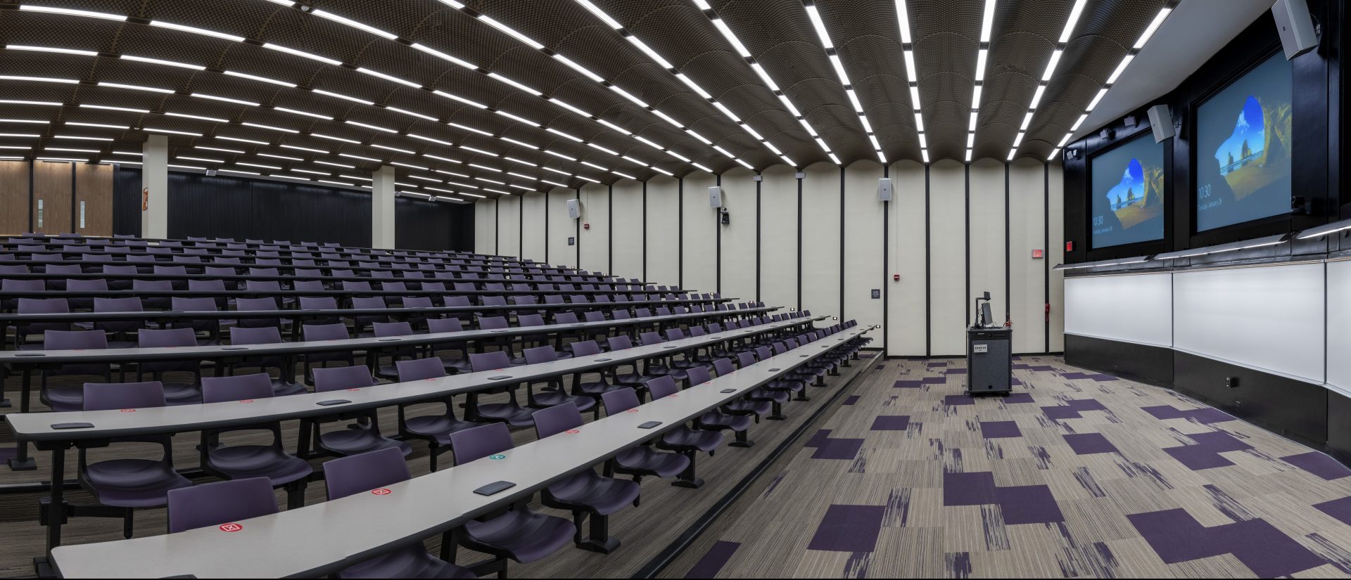 UAlbany Lecture Center lecture hall panoramic view