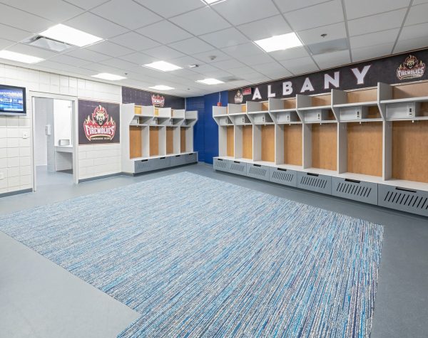 Albany Firewolves Professional Box Lacrosse Team Locker Room